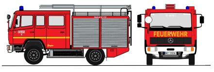 Loewe 4069 - H0 - MB 917 - LF8/6 FW Stadt Stolberg